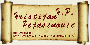 Hristijan Pejašinović vizit kartica